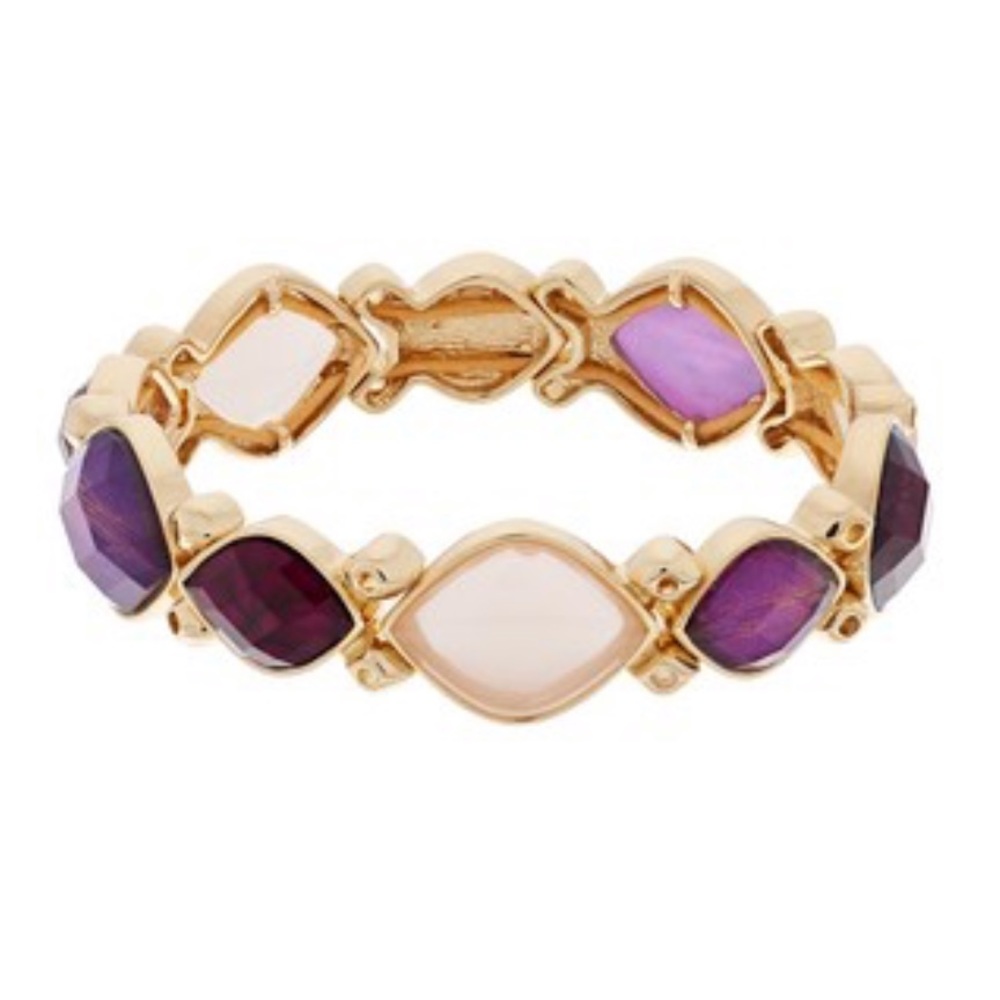 Dana Buchman Marquise Stone Stretch Bracelet. - Picture 2 of 6
